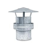 Sombrerete Deflector acero Galvanizado para estufas y chimeneas de leña | Serie lisa - Diámetro 120 mm
